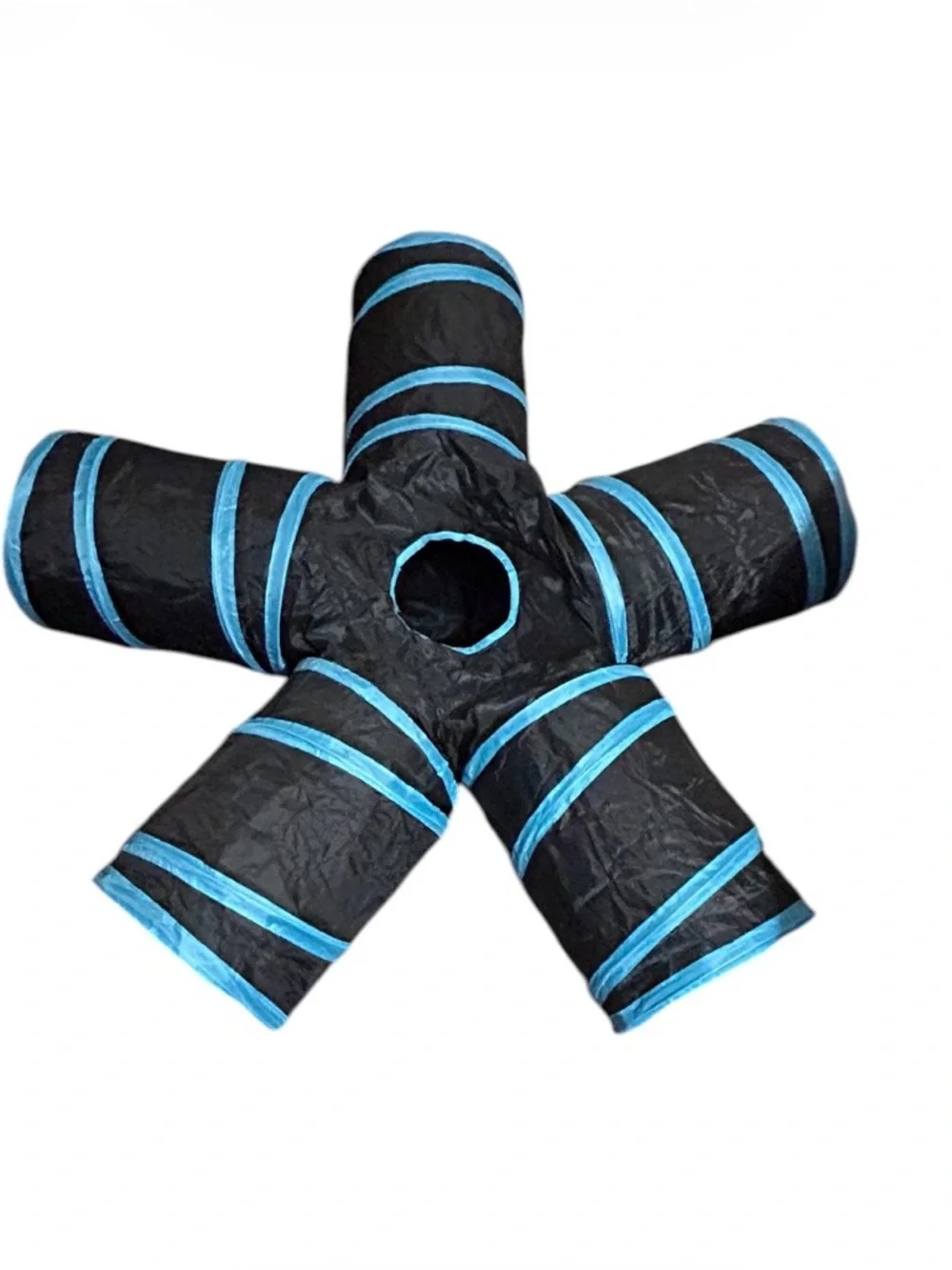Multi-Arm Cat Tunnel Play Center - Black and Blue